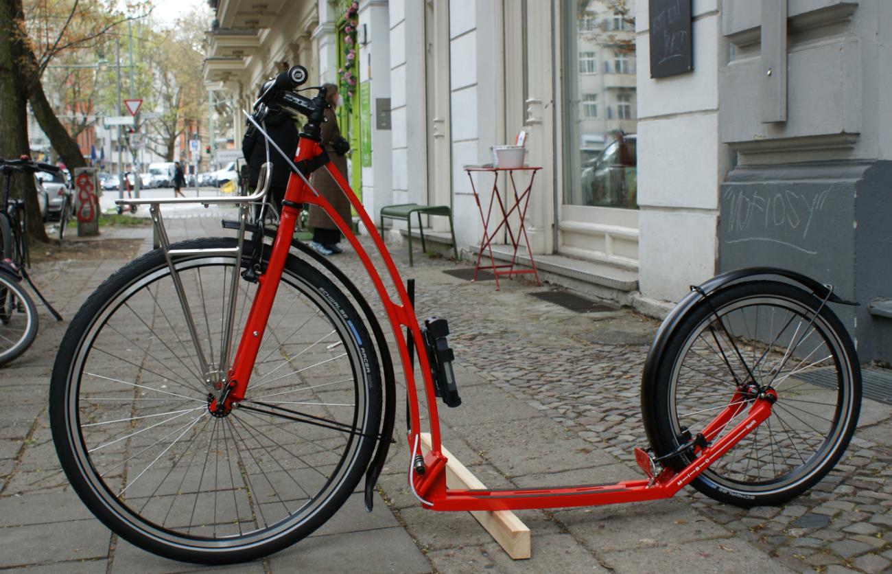 Tretroller M-I-B-O SPLIT mit Gepäckträger